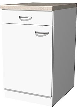 Flex-Well Küchenunterschrank mit Arbeitsplatte - 50 cm breit - Weiß – Witus