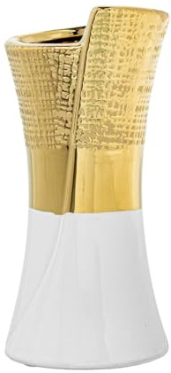 Alexandra House Living Jarrón Blanco Cerámica 10 x 9 x 20 cm