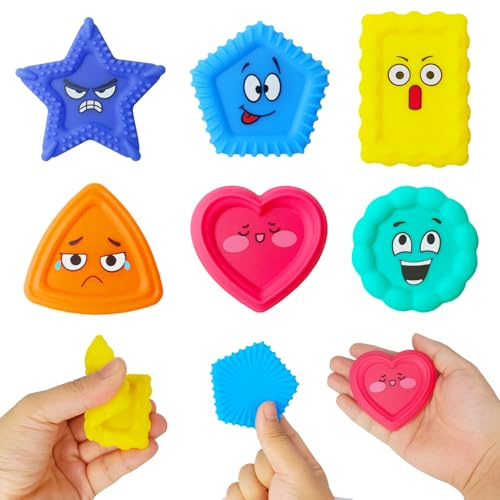 Cuackamily 6PCS Jouets Anti-Stress Fidget Toys pour Enfants Adultes, Jouets Sensoriel Décompression du Stress Jouets Pierre d'inquiétude Douce Jouet Squishy Toys Cadeaux d'anniversaire pour Enfants