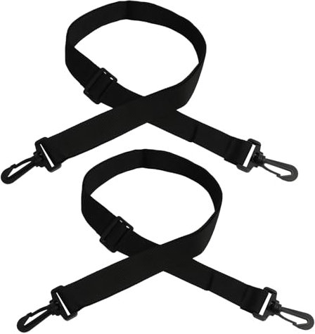 2 Stück Schultergurt mit Karabiner, Verstellbare Schulterriemen, Universal Ersatz Schulterriemen aus Nylon, Geeignet für Umhängetaschen, Handtaschen, Laptoptaschen, Sport- und Kamerataschen,Schwarz 
