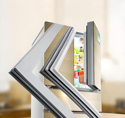 HMBEST Joint de réfrigérateur Universel Joint magnétique Joint en Caoutchouc Set de Joints en Caoutchouc pour Serrage dans Le réfrigérateur Gris