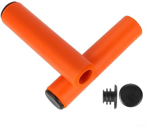 Yuanpgky Empuñaduras de silicona para manillar de montaña para bicicleta, empuñaduras antideslizantes de 5.67 mm de grosor, absorción de golpes, cubierta de agarre ligera con ABS resistente al polvo y