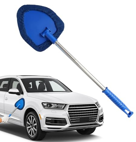 Générique Nettoyant Pare-Brise – 16 inch Outil Essuyage | Abs Nettoyage Voiture – Balai Télescopique Compact pour Vitre Pare-Brise Un Nettoyage sans Traces Facile Intérieur Et Extérieur Familial