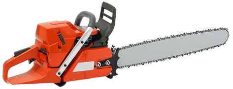 Motosega a benzina, motosega a benzina, 3,9 kW, motosega a mano con diametro di taglio di 71 cm, motosega portatile per giardinaggio, taglio del legno, 71 cm