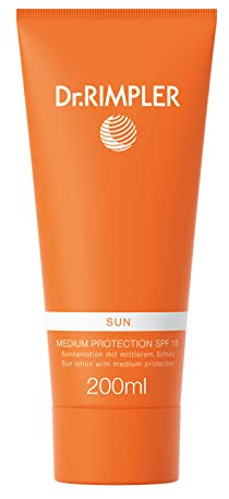 Dr. Rimpler Sonnencreme LSF 15 I für Gesicht und Hals I Hochwertige Sonnenmilch mit pflegendem Aloe Vera, hautverträglich, 200ml