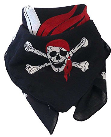 MB-Mueller Multifunktionstuch Kopftuch laufschal Mundschutz Piraten Totenkopf Halstuch