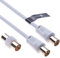 Câble d'antenne récepteur satellite pour enregistreur de télévision par câble récepteur parabolique pour distributeur satellite barre de son TV, DVB-T, DVB-C, DVB-S, DVB-S2, FM, DAB, coaxial 15m