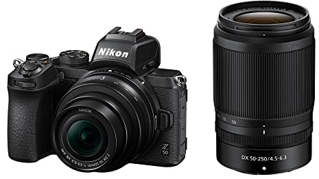 Nikon Z 50 with Two Lenses | Compact mirrorless stills/video camera with wide-angle and telephoto zoom lenses | Nikon USA Model