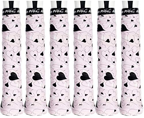 Alien Pros Tennisschläger Grip Tape (6 Griffe) - Tac Moisture Feel Tennis Grip - Tennis Overgrip Grip Tape Tennisschläger - Wickeln Sie Ihren Schläger für hohe Leistung (6 Griffe)