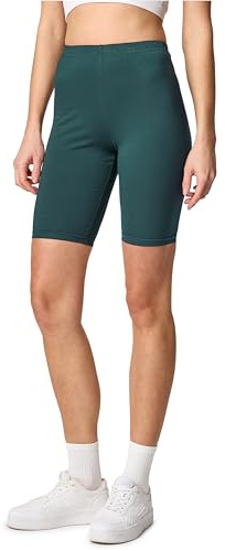 Merry Style Damen Kurze Leggings aus Baumwolle MS10-200 (Smaragdgrün, 3XL)