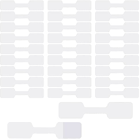 SAVITA 1000 Pezzi 60x12mm Adesivi Cartellino del Prezzo, Cartellini dei Prezzi Gioielli in Bianco a Forma di Bilanciere per Collana Bracciale Anello Orecchini