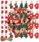 120 Pcs Mini Pince en Bois Photo Clip de Noël, DIY Pegs, Craft Clip, Pince à Linge Avec Noëlc (A)