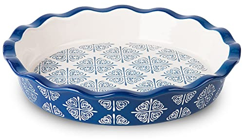 Wisenvoy Pie Pan Ceramic Pie Dish Pie Plate Porcelain Deep Dish Pie Pan Non-Stick Pie Pans
