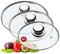 KADAX Lot de couvercles de casserole universels en verre avec poignée, résistants à la chaleur, différentes tailles, couvercle en verre casserole, poêle (16 + 18 + 20cm, poignée en métal) K8380