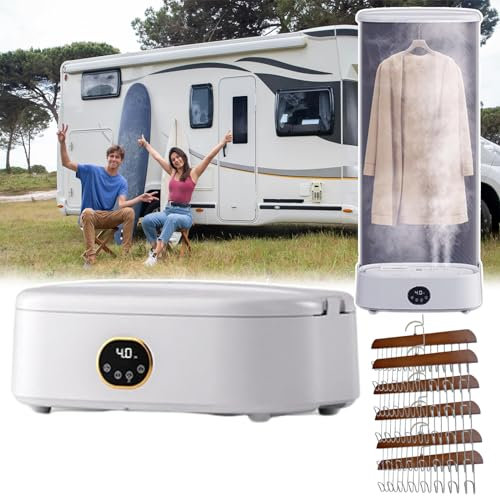 forplubossmmp Máquina Automática De Secado Y Planchado De Ropa | Plancha De Vapor Vertical | Circulación De Aire Caliente De 360° | Secadora Plegable para El Hogar, Camping, Viajes, Apartamentos