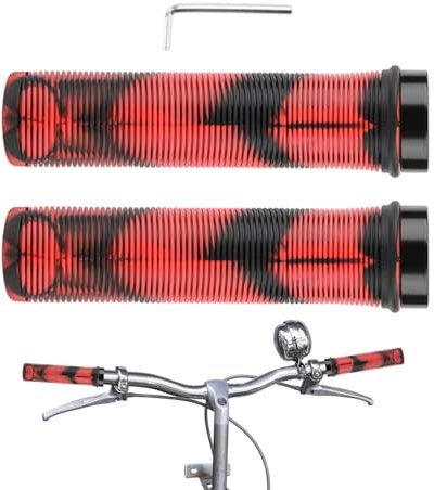 Ergonomische Fahrradgriffe,Ergonomische Rennradgriffe,Rutschfeste Kinderfahrradgriffe - Verschleißfester, ergonomischer, rutschfester Lenkergriff aus Silikon für die meisten Fahrräder und Handflächen