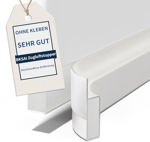 BKSAI Boudin de Porte Isolant Froid 80cm Bas de Porte Isolant - sans Colle - Pas Abîmer Les Portes - Dessous de Portes pour Anti Courant d'air Isolation Froid Anti Bruit