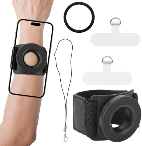 Soporte para Teléfono para Correr, Soporte Magnético de Plástico para Teléfono de Muñeca Brazaletes Giratorios de 360° para Correr Brazalete Elástico para Correr Soporte para Teléfono
