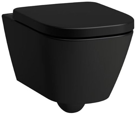 Laufen Meda WC suspendu Advanced, sans rebord, Silent Flush, 360x540mm, fixation cachée chasse deau basse, H8201107160001, Couleur: noir mat