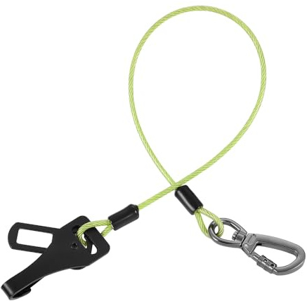 Dog Car Seat Belt - 3-in-1 Heavy Duty Safety Harness with Locking Carabiner, Universal Buckle Adapter, Chew-Proof Steel Rope (Green, 24in/60cm)