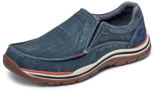 Skechers Expected Avillo Herrsko, slip-on loafer med avslappnad passform, Marinblått Xsp, 14
