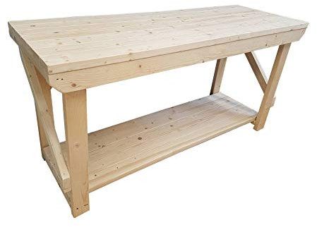 ACORN Wooden Workbench - Handmade Heavy Duty Work Table - Made From Construction Grade Timber (8ft)