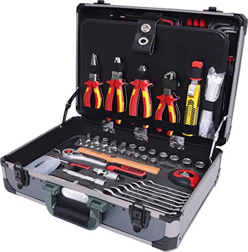 KS Tools 911.0628 1/4 + 1/2“ Elektriker-Werkzeugsatz, 128-tlg.