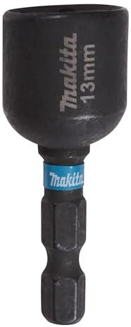Makita B-66852 B-66852-Llave Vaso magnetica 13x50 Black, Negro