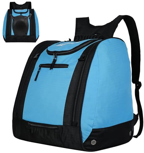 AUMTISC Mochila Acolchada para Botas de esquí y Casco para Viajes aéreos, Equipo de esquí, Gafas, Guantes, esquís y Snowboard