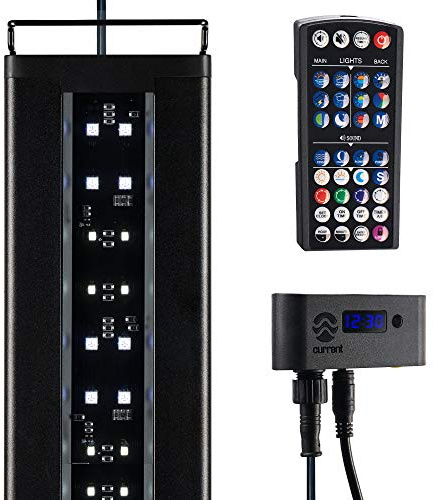 Current USA 72 Inch Satellite Freshwater LED Plus Full Spectrum RGB+W Light for Aquariums | Wireless 24 Hour Remote Control Fish Tank Lighting (4509)