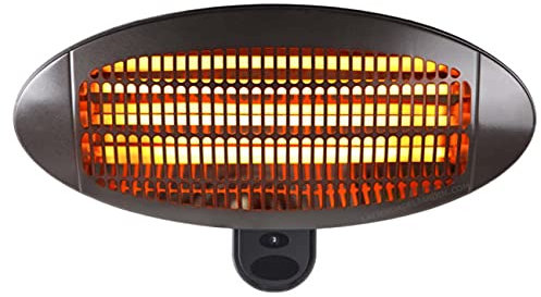 Estufa de infrarrojos de Terraza, Calefactor por Infrarojos 2000W, Radiador Eléctrico para Exterior-Interior 120º, IPX4
