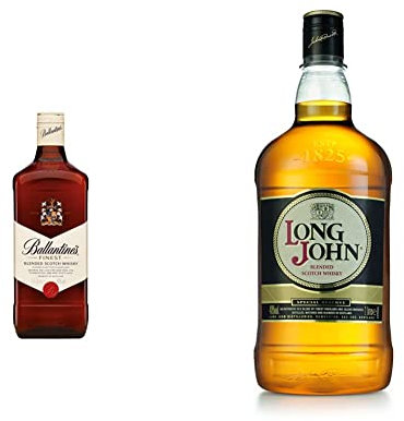 Ballantines Bouteille en Verre Whisky 40% Not Stated Blended Scotch 1.5 L & Long John Scotch Whisky, 2L