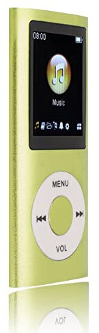 SALALIS MP3 Player Portable Digital Lossless Music MP3 Player for Kids with Earphone HD Speaker for Sports Running Super Light Metal Shell Touch Buttons(Green)