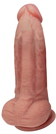 7.8 Inch Realistic Silicone Dildo Adult Sex Toys, Thick Anal Dildo with Strong Suction Cup for Hands-Free Play, G Spot Stimulator for Women Men Body-Safe Material Curved Shaft and Balls Lifelike