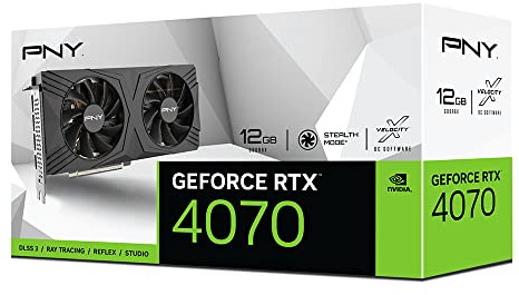 PNY GeForce RTX™ 4070 12GB Verto Dual Fan Grafikkarte DLSS 3
