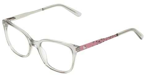 Hello Kitty Eyeglasses for Kids [Rectangular/Grey] Full Rim Glasses for Boys & Girls | Acetate Frame w/ Custom Lenses & Case | Digital Screen Blue Light Filter | Sunglasses & Spectacle Frames