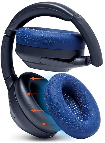 WC SweatZ XM4 - Copriorecchie protettivi brevettati antisudore per Sony WH1000XM4 di WC | Copri orecchie in silicone per cuffie Sony WH-1000XM4 | Navy
