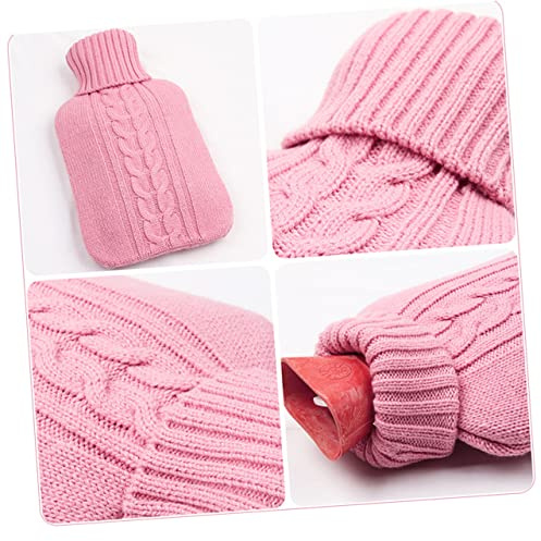 minkissy Protège Bouillotte Housse Tricotée Étui Pour Bouillotte Housse Pour Femme Gris