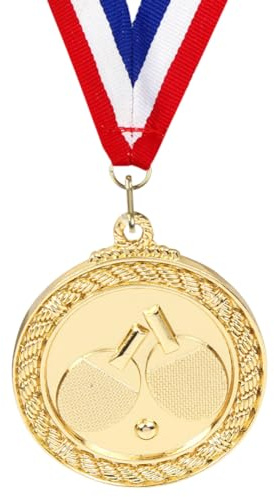 Starnearby Médaille Or Argent Bronze avec Ruban, Médaille Ping Pong 5 CM, Médaille de Récompense pour Enfant et Adulte de Style Olympique, Médailles du Gagnant pour Sports, Compétitions