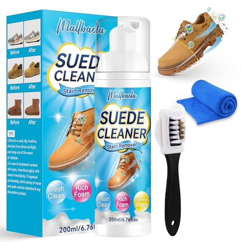 Limpiador Zapatillas Blancas, 200ml Limpiador Zapatillas, Kit Limpieza Zapatillas, Limpiador Ante para Zapatos Blancos, Tejidos, Botas, Entrenadores, Zapatillas, Cuero, Nobuk, Gamuza, Limpia Zapatos