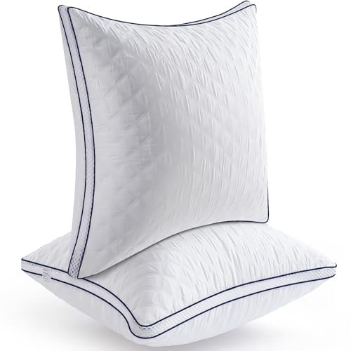 MetersGod Kopfkissen 80x80 2er Set,1700g Mikrofaserfüllung für Nackenkissen,Verstellbare Faserfüllung Hotel Kissen mit reißverschluss,Waschbar bei 60 Grad, für Allergiker geeignet