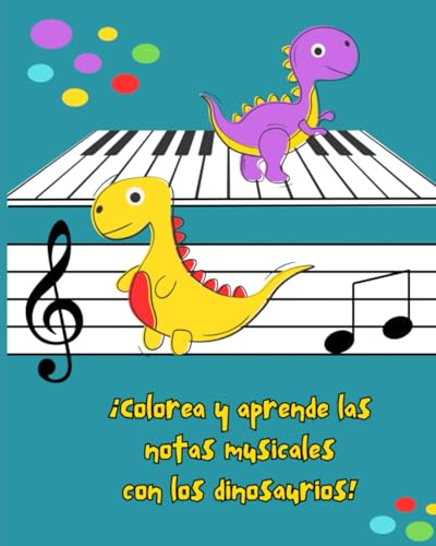 ¡Colorea y aprende las notas musicales con los dinosaurios!