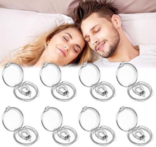 Anti Ronflement Dilatateur Nasal, Pince Nez Dispositifs Anti-Ronflement, Efficace Anti Ronflement pour Un Sommeil Confortable Et Plus Calme, Réutilisable, 8 Pack