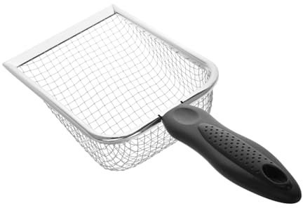 TOBBOMEY Shovel Da Spiaggia Acciaio Inossidabile Con Setaccio Per Sabbia e Conchiglie Strumento Di Pulizia Per Animali Domestici Per Giocare Con Al Mare Colore Argento