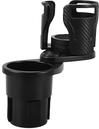 PRETYZOOM Portabicchieri Auto Espandibile Supporto Per Bevande e Snack Base Girevole Adattatore Per Tazze e Bottiglie Organizer Auto Compatto