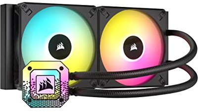 Corsair iCUE H115i Elite CAPELLIX XT Flüssig-CPU-Kühler - Zwei AF140 RGB Elite-Lüfter - 280-mm-Radiator - Intel LGA 1700, 1200, AMD AM5, AM4 - Inklusive iCUE Commander CORE - Schwarz