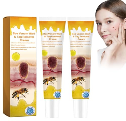 Bienengiftwarzen - und Etikettenentferner,Wree Bienengift Warzen & Tag Entfernung Creme,Sichere Und Sanfte Formel für Alle Hauttypen (2)
