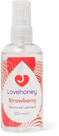 Lovehoney Strawberry Flavoured Water-Based Lubricant, 100ml