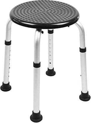 Pepe Mobility Tabouret de Douche Antidérapant (Rond), Pliable, Siège Adulte Sécurisé, Chaise pour Personnes Âgées, Assemblage sans Outil
