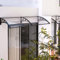 Vordach mit Seitenteil Vordach für Haustür Überdachung Haustür aus Aluminium und Polycarbonat,Transparentes Pultbogenvordach Vordach für Haustür (100X200CM)